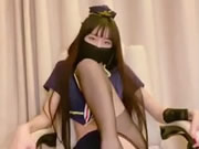 窈窕身材網紅八月未央情趣空姐挑逗